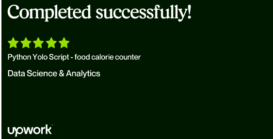 Python Yolo Script - food calorie counter